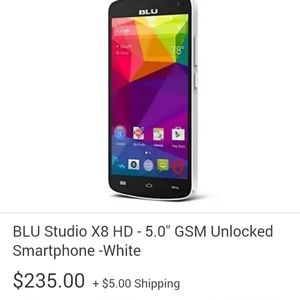 Blu unlocked dual sim smart phone
